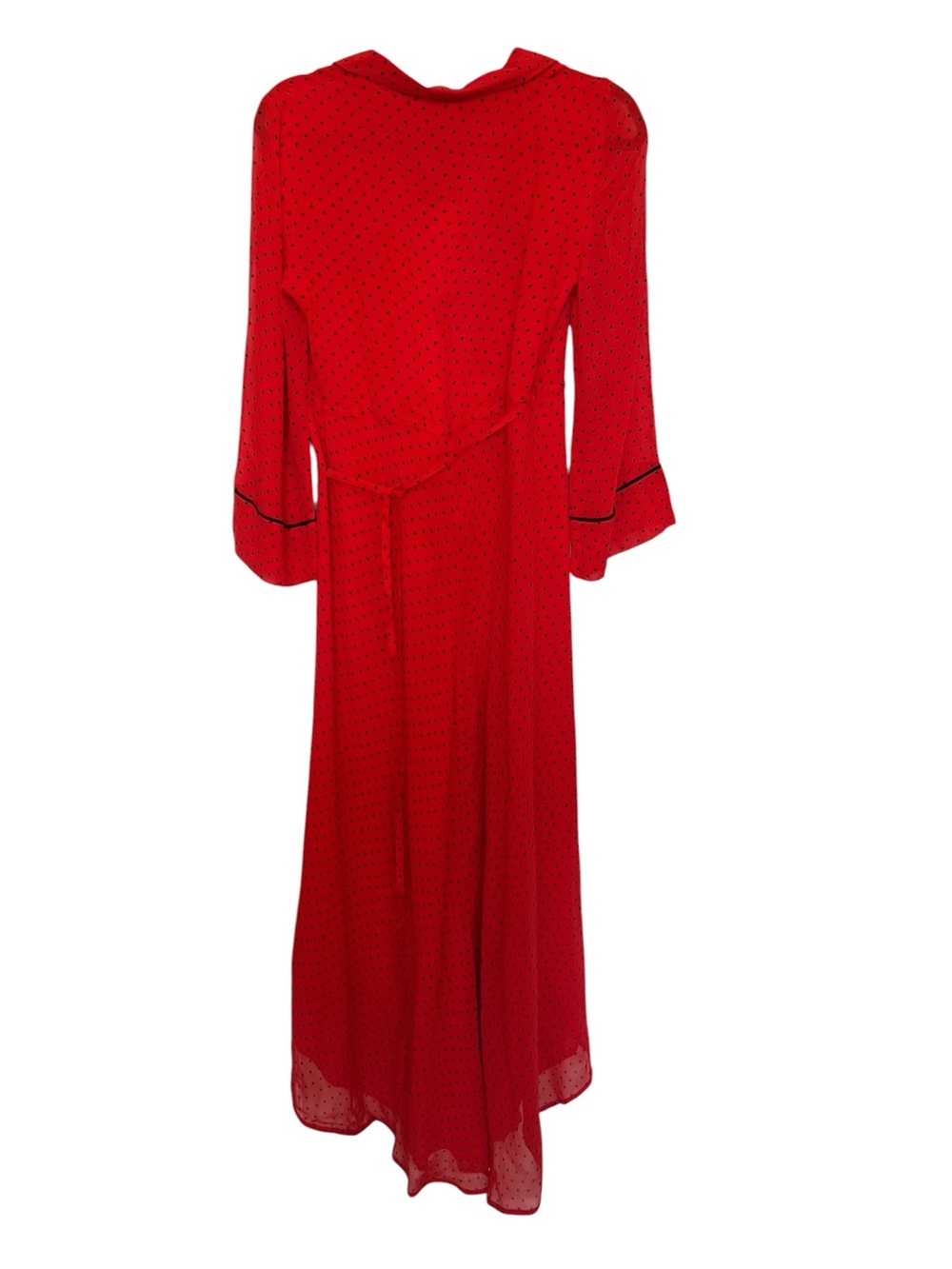 GIANNI Polka Dot Midi Wrap Dress - Picture 8 of 10